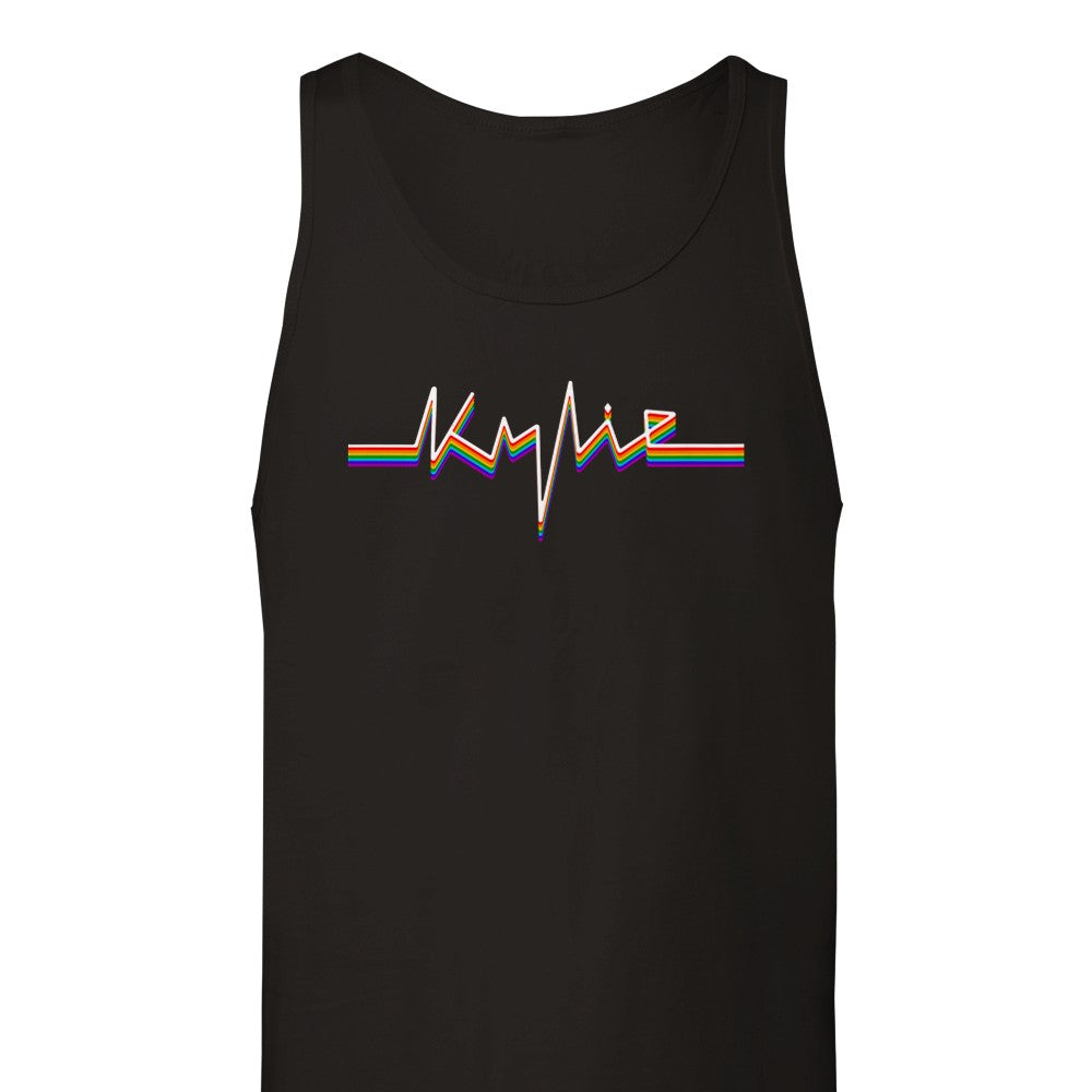 Kylie Minogue Tension 'Kylie' Pride Flag Text Unisex Tank Top / Vest