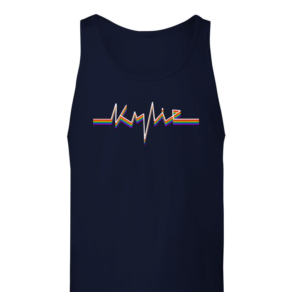 Kylie Minogue Tension 'Kylie' Pride Flag Text Unisex Tank Top / Vest
