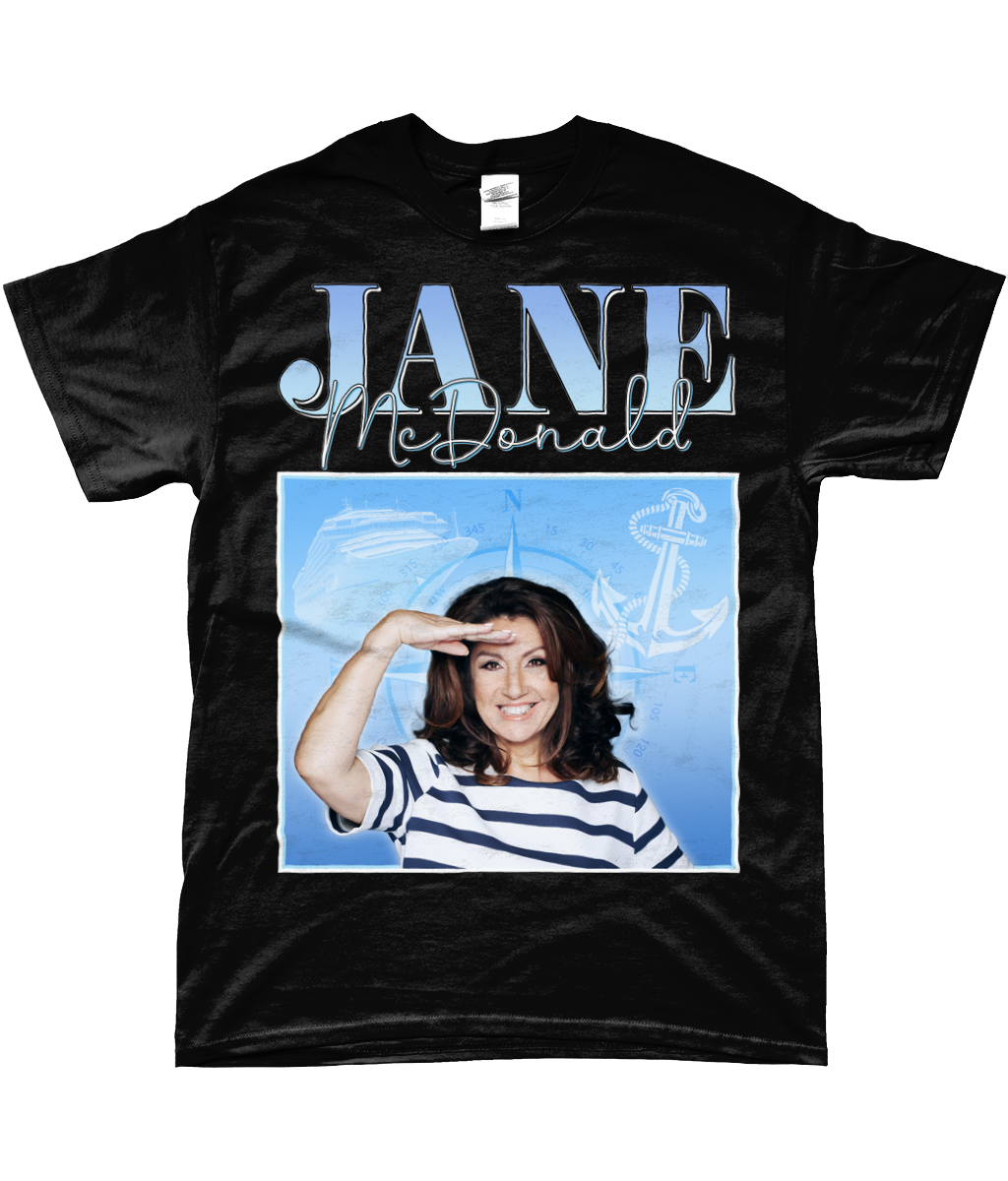 Cruising with Jane McDonald Channel 5 Wakefield and Loose Women Star LGBTQ+ Graphic Meme Tee Black