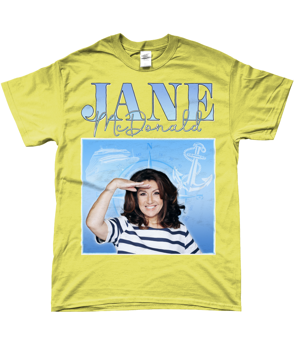 Cruising with Jane McDonald Channel 5 Wakefield and Loose Women Star LGBTQ+ Graphic Meme Tee Yellow