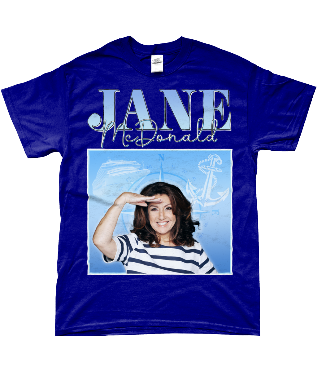 Cruising with Jane McDonald Channel 5 Wakefield and Loose Women Star LGBTQ+ Graphic Meme Tee Royal Blue