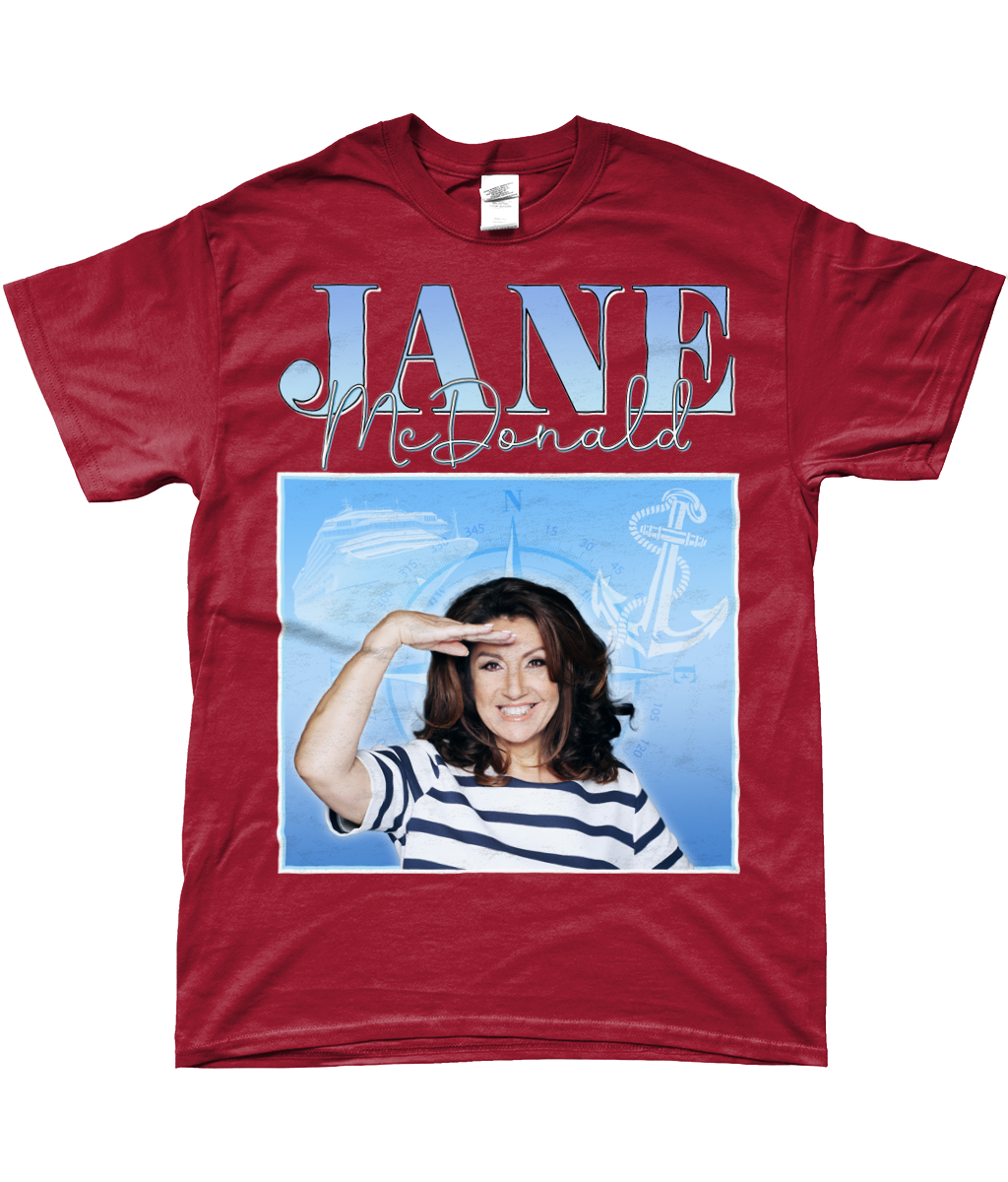 Cruising with Jane McDonald Channel 5 Wakefield and Loose Women Star LGBTQ+ Graphic Meme Tee Red