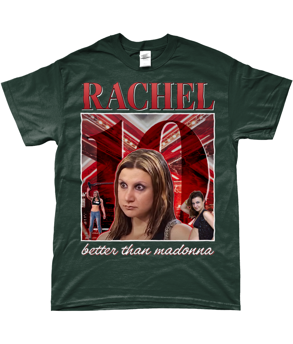 Rachel Lester Godchel X Factor UK Audition Homage T-shirt Pop Culture Meme Gift Green