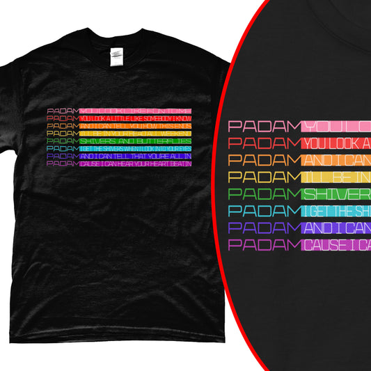 Kylie Minogue Padam Padam Lyric Pride Flag LGBTQ+ T-shirt