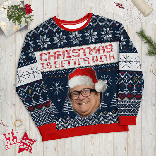 Personalised Photo All-Over Print Ugly Unisex Christmas Sweater Gift, Pet or Person