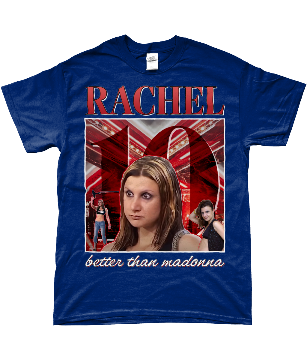 Rachel Lester Godchel X Factor UK Audition Homage T-shirt Pop Culture Meme Gift Navy Blue