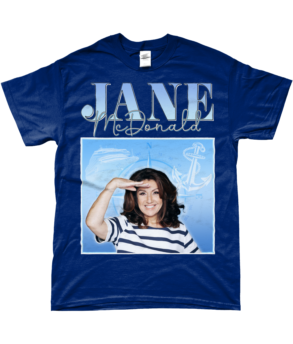 Cruising with Jane McDonald Channel 5 Wakefield and Loose Women Star LGBTQ+ Graphic Meme Tee Navy Blue